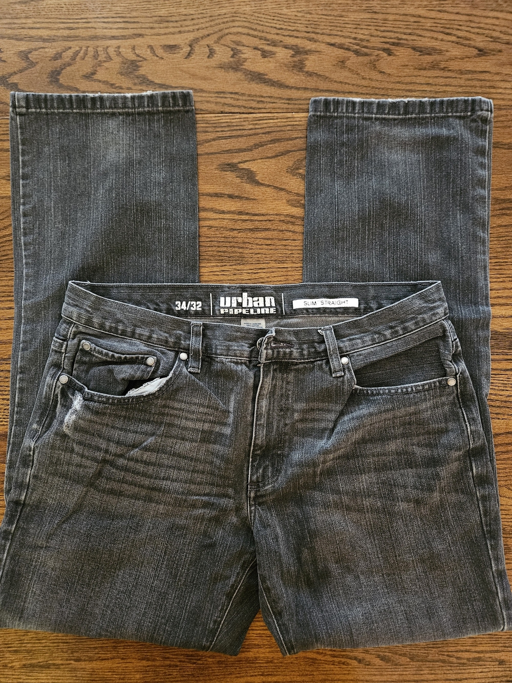 Urban Pipeline Slim Straight Men's Jeans - Black Wash